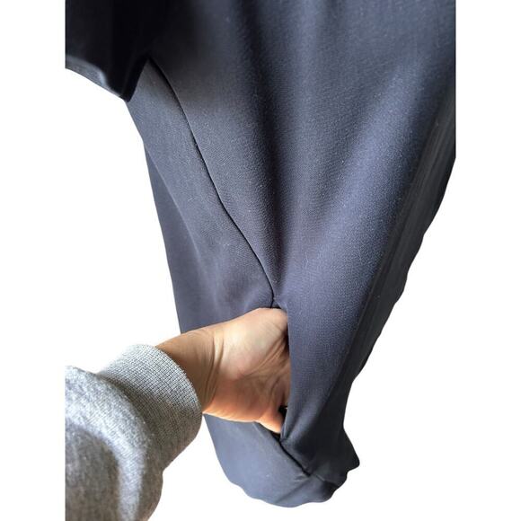 Zara Trafaluc Navy Knit Crewneck Ribbed Hi-Lo Hem Shirt Dress - Large - Picture 4 of 10